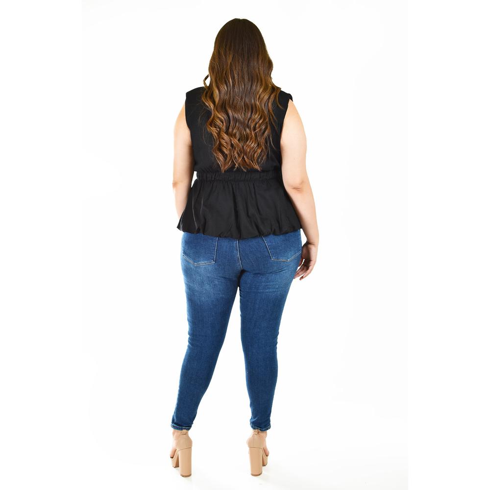 Foto 4 pulgar | Chaleco De Lino Roman Fashion /tallas Extras, 2321 (negro) Negro