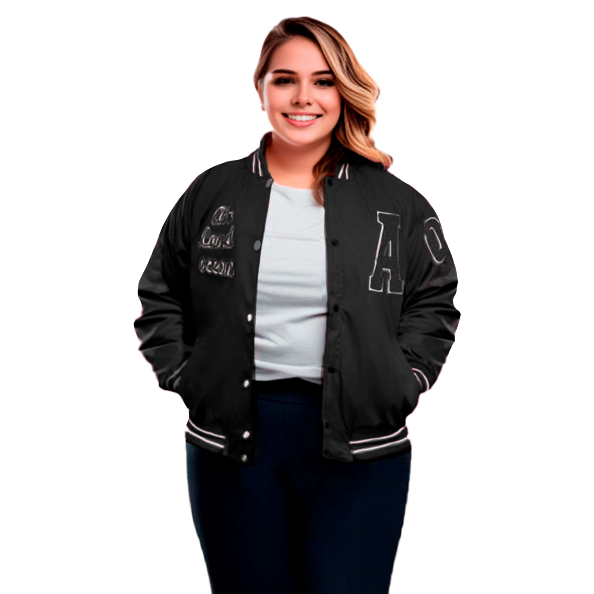 Foto 2 pulgar | Chamarra Bomber Britos Jeans Mujer Curvy Bo3153