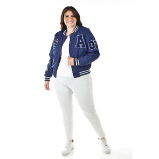 Foto 1 | Chamarra Universitaria Roman Fashion /tallas Extras, 7094 (azul Marino) Azul Marino