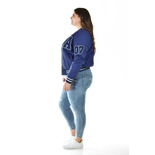 Foto 2 | Chamarra Universitaria Roman Fashion /tallas Extras, 7094 (azul Marino) Azul Marino