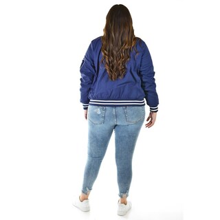 Foto 3 | Chamarra Universitaria Roman Fashion /tallas Extras, 7094 (azul Marino) Azul Marino
