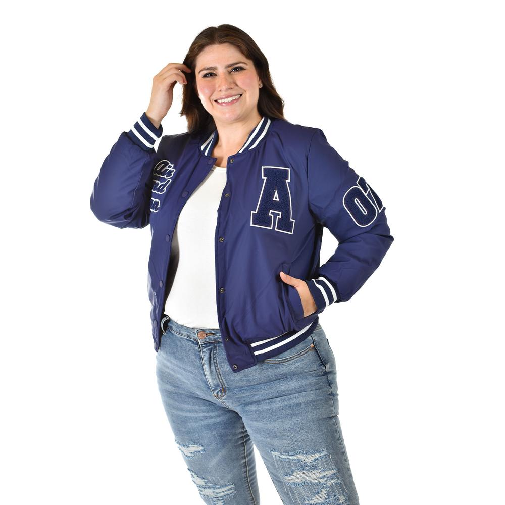 Foto 5 | Chamarra Universitaria Roman Fashion /tallas Extras, 7094 (azul Marino) Azul Marino