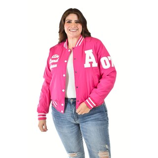 Foto 6 | Chamarra Universitaria Roman Fashion /tallas Extras, 7094 (rosa) Rosa
