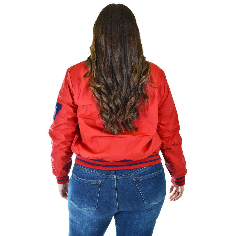 Foto 4 pulgar | Chamarra Universitaria Roman Fashion /tallas Extras, 7094 (rojo) Rojo