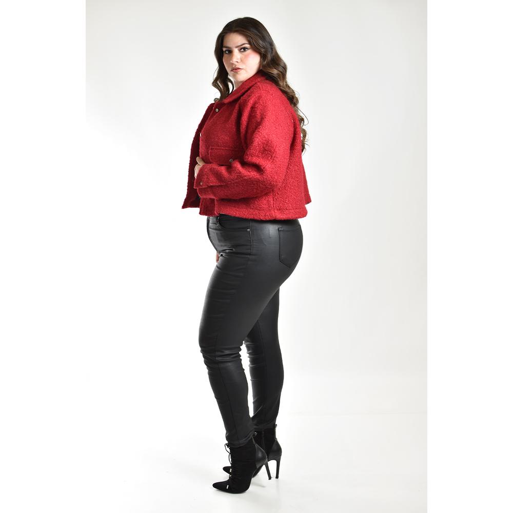 Foto 3 pulgar | Chaqueta Teddy Roman Fashion /tallas Extras, 121 (rojo) Rojo