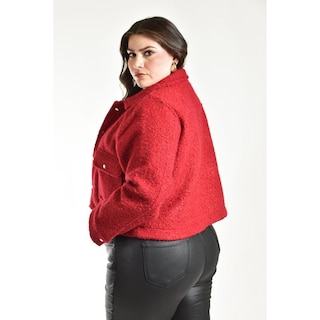 Foto 3 | Chaqueta Teddy Roman Fashion /tallas Extras, 121 (rojo) Rojo