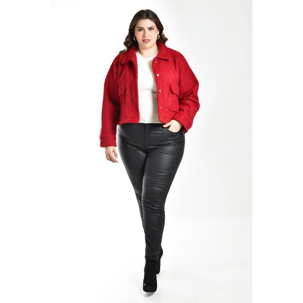 Foto 7 pulgar | Chaqueta Teddy Roman Fashion /tallas Extras, 121 (rojo) Rojo
