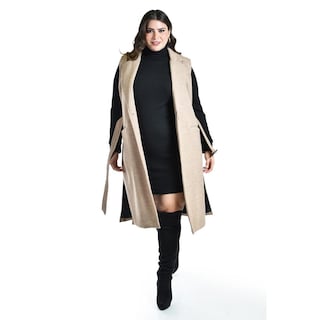 Foto 5 | Chaleco Largo Con Textura Roman Fashion /tallas Extras, 2056 (cafe) Cafe