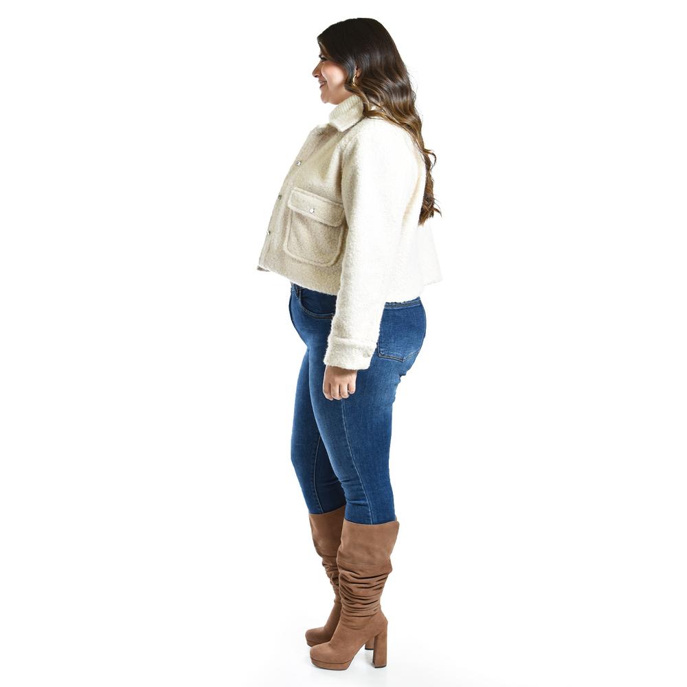 Foto 3 pulgar | Chaqueta Teddy Roman Fashion /tallas Extras, 121 (blanco) Blanco