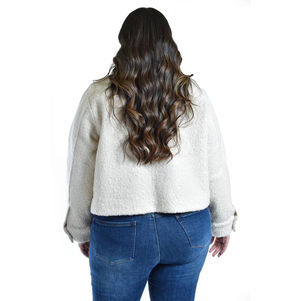 Foto 4 pulgar | Chaqueta Teddy Roman Fashion /tallas Extras, 121 (blanco) Blanco