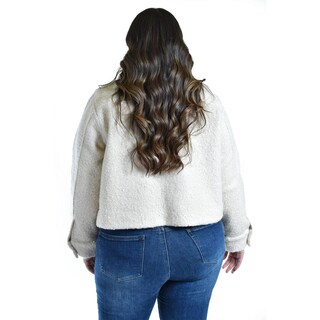 Foto 3 | Chaqueta Teddy Roman Fashion /tallas Extras, 121 (blanco) Blanco