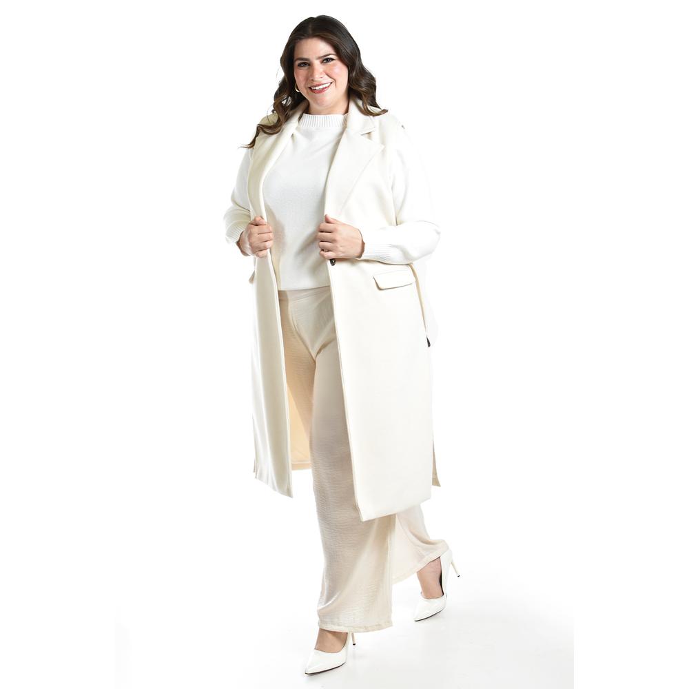 Foto 7 pulgar | Chaleco Largo Con Textura Roman Fashion /tallas Extras, 2056 (hueso) Beige