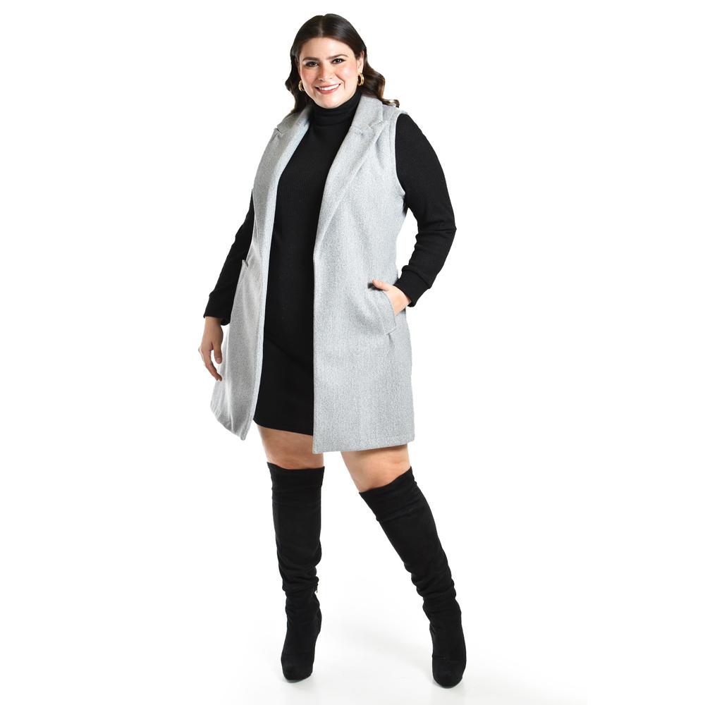 Foto 6 pulgar | Chaleco Con Solapa Roman Fashion /talla Extras, 2953 (gris) Gris