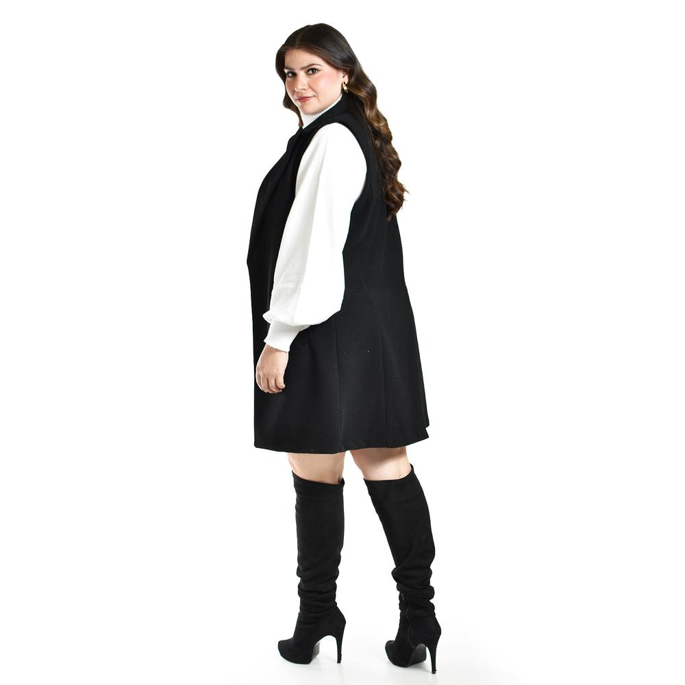 Foto 3 pulgar | Chaleco Con Solapa Roman Fashion /talla Extras, 2953 (negro) Negro