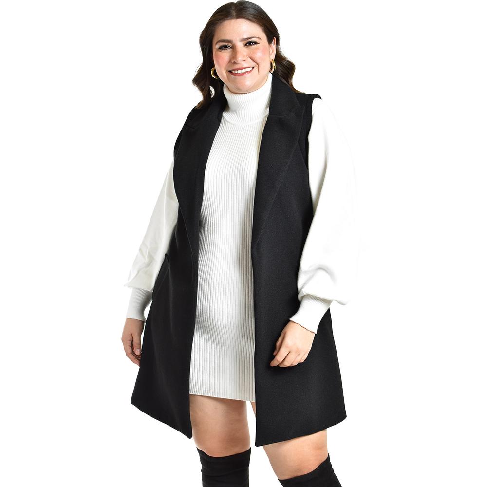 Foto 6 pulgar | Chaleco Con Solapa Roman Fashion /talla Extras, 2953 (negro) Negro
