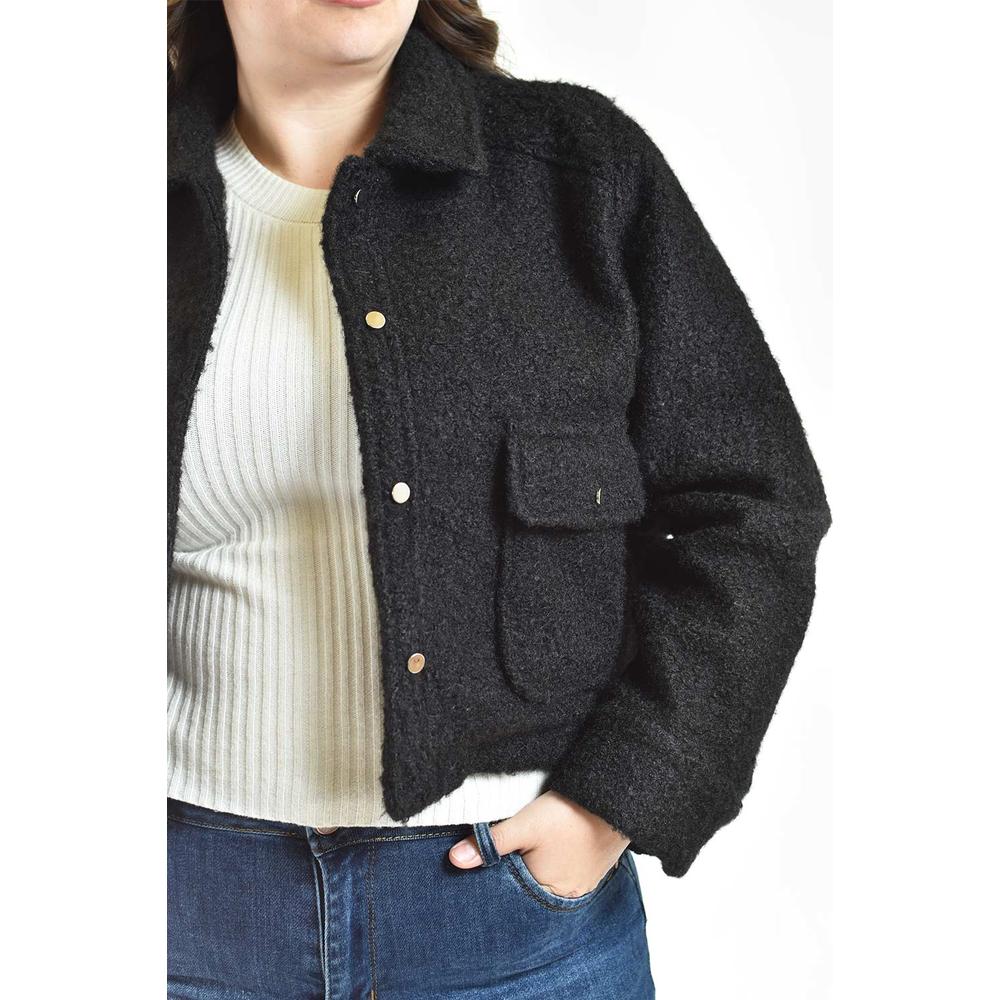 Foto 3 pulgar | Chaqueta Teddy Roman Fashion /tallas Extras, 121 (negro) Negro