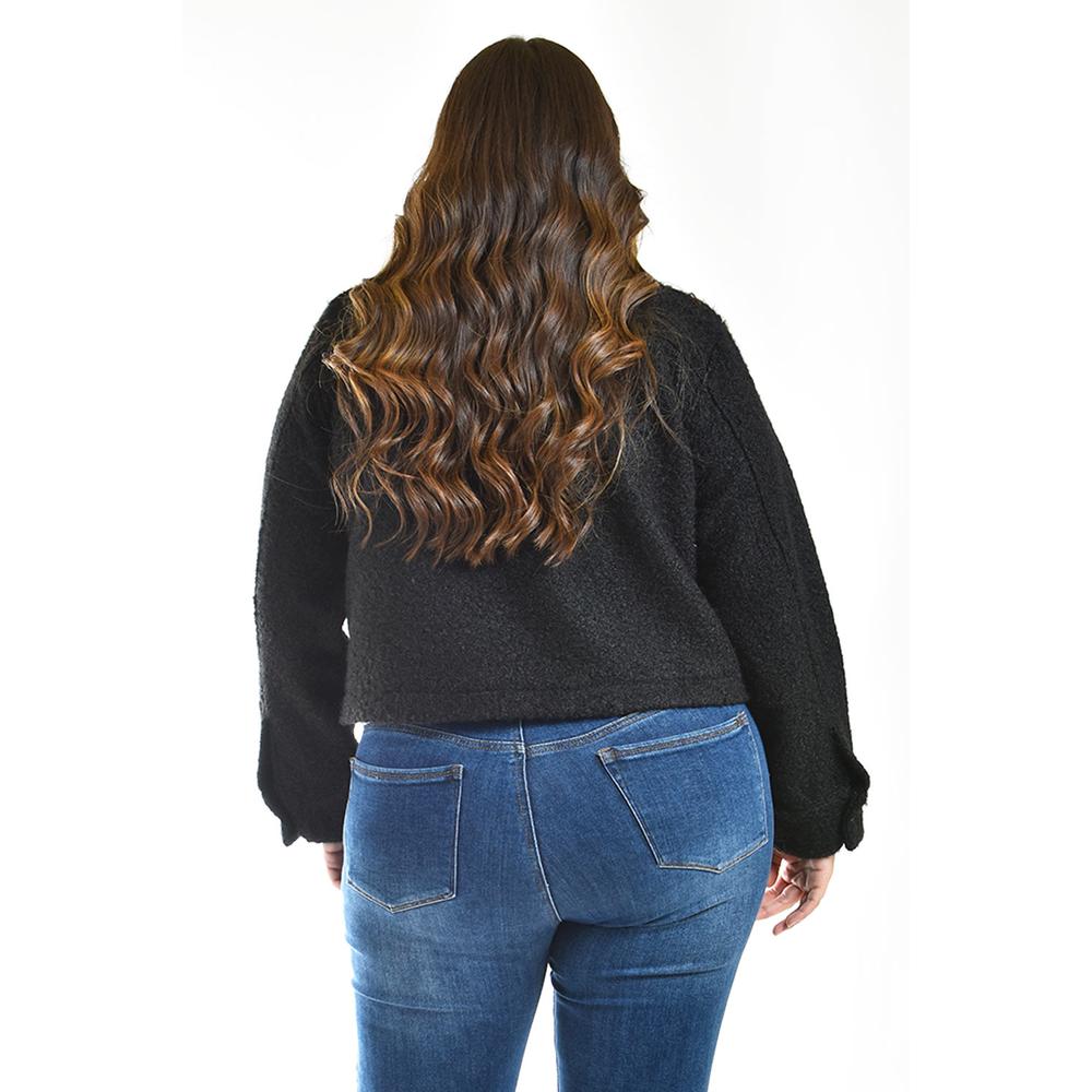 Foto 4 pulgar | Chaqueta Teddy Roman Fashion /tallas Extras, 121 (negro) Negro