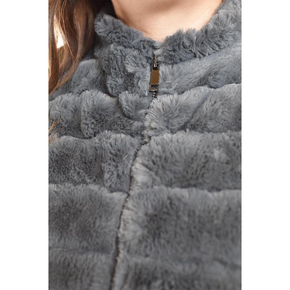 Foto 4 | Chaleco De Pelo Sintetico Roman Fashion /tallas Extras, 3902 (gris) Gris