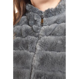 Foto 4 | Chaleco De Pelo Sintetico Roman Fashion /tallas Extras, 3902 (gris) Gris