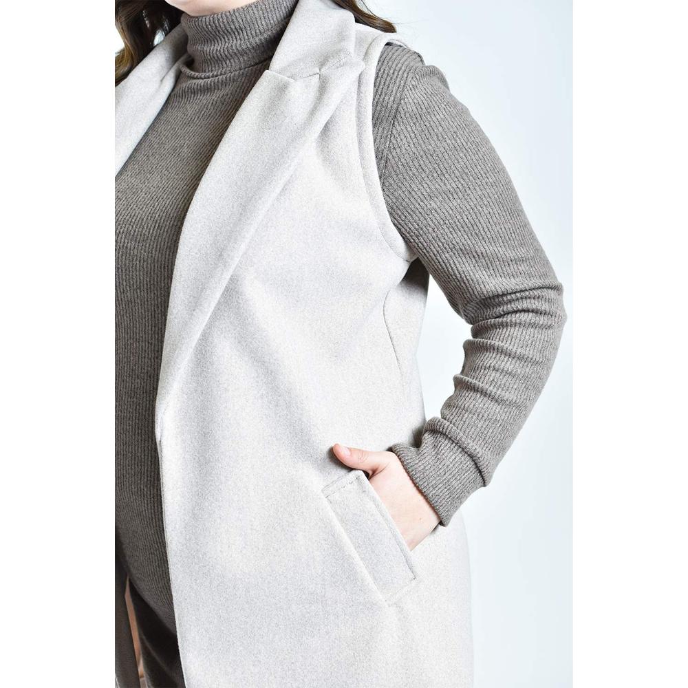 Foto 5 pulgar | Chaleco Con Solapa Roman Fashion /talla Extras, 2953 (beige) Beige