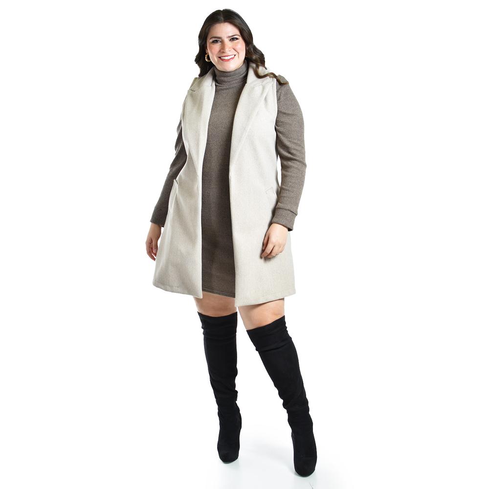 Foto 6 pulgar | Chaleco Con Solapa Roman Fashion /talla Extras, 2953 (beige) Beige