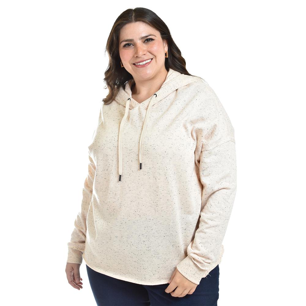 Foto 5 pulgar | Sudadera Efecto Jaspeado Roman Fashion Tallas Extras 654 Naranja Claro