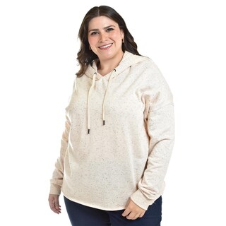 Foto 4 | Sudadera Efecto Jaspeado Roman Fashion Tallas Extras 654 Naranja Claro