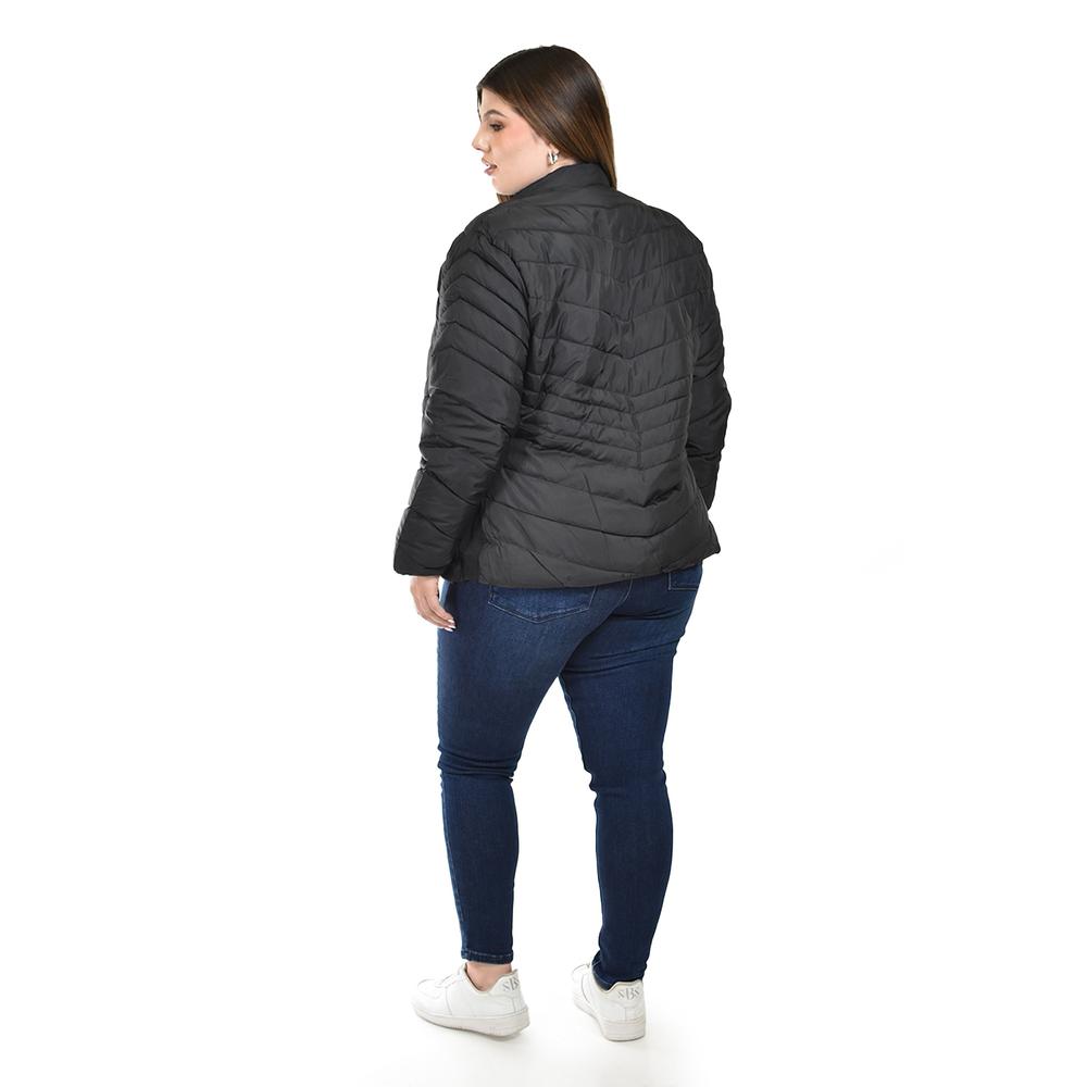 Foto 4 pulgar | Chamarra Acolchada Roman Fashion Negra para Mujer