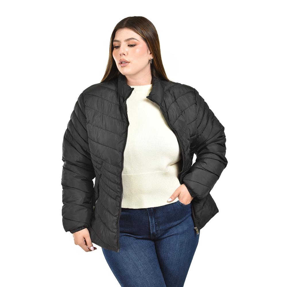 Foto 4 | Chamarra Acolchada Roman Fashion Negra para Mujer