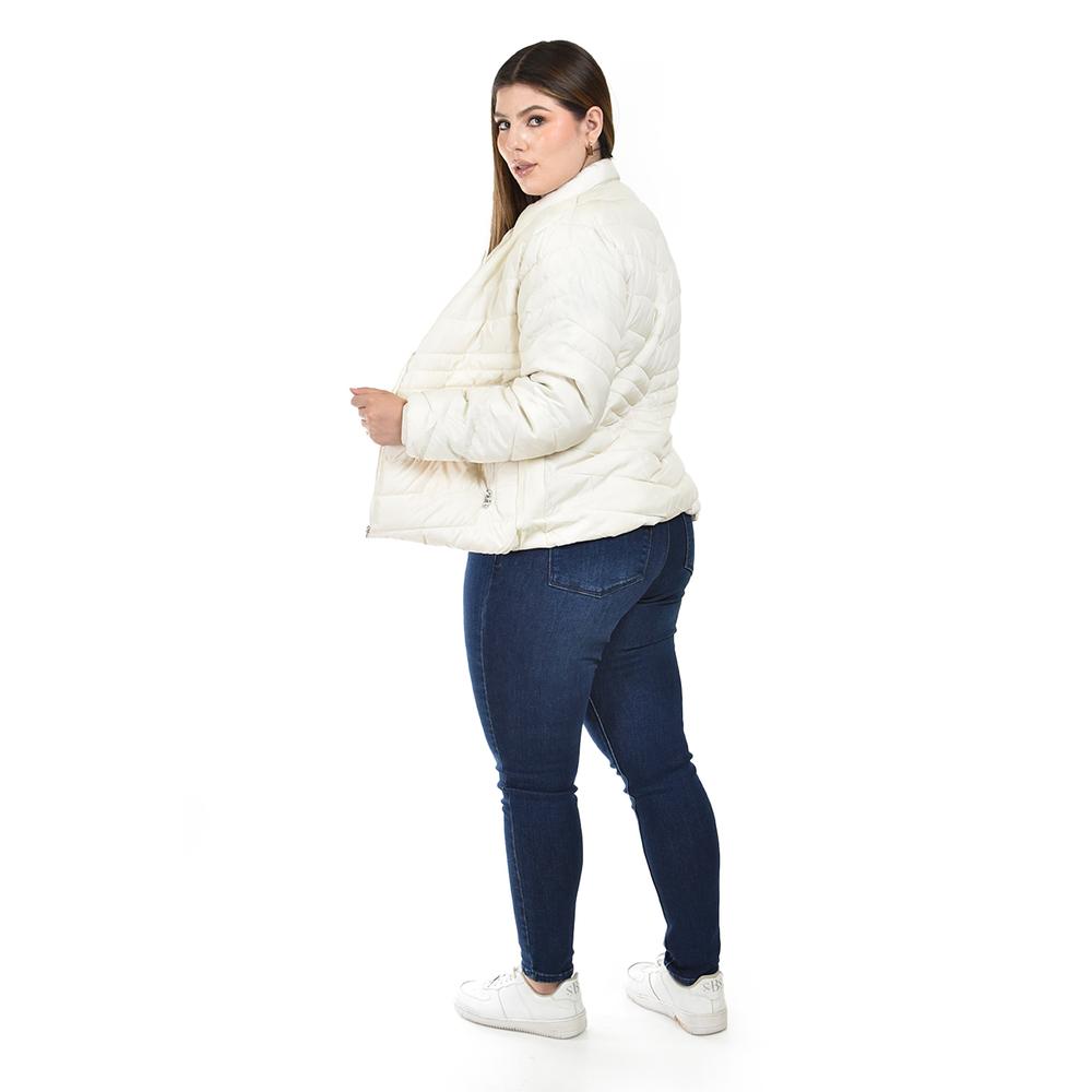 Foto 4 pulgar | Chamarra Acolchada Roman Fashion Blanca para Mujer