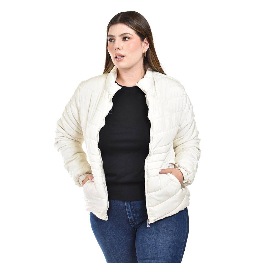 Foto 5 pulgar | Chamarra Acolchada Roman Fashion Blanca para Mujer