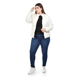 Foto 5 | Chamarra Acolchada Roman Fashion Blanca para Mujer