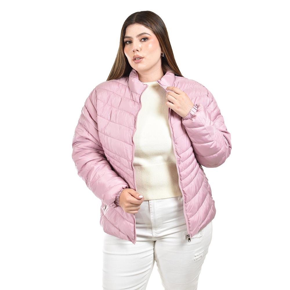 Foto 2 pulgar | Chamarra Acolchada Roman Fashion Rosa para Mujer