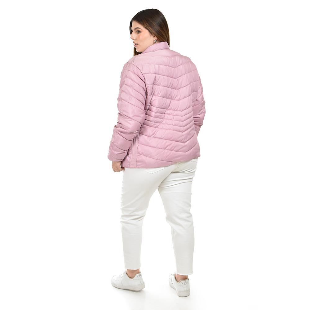 Foto 3 | Chamarra Acolchada Roman Fashion Rosa para Mujer