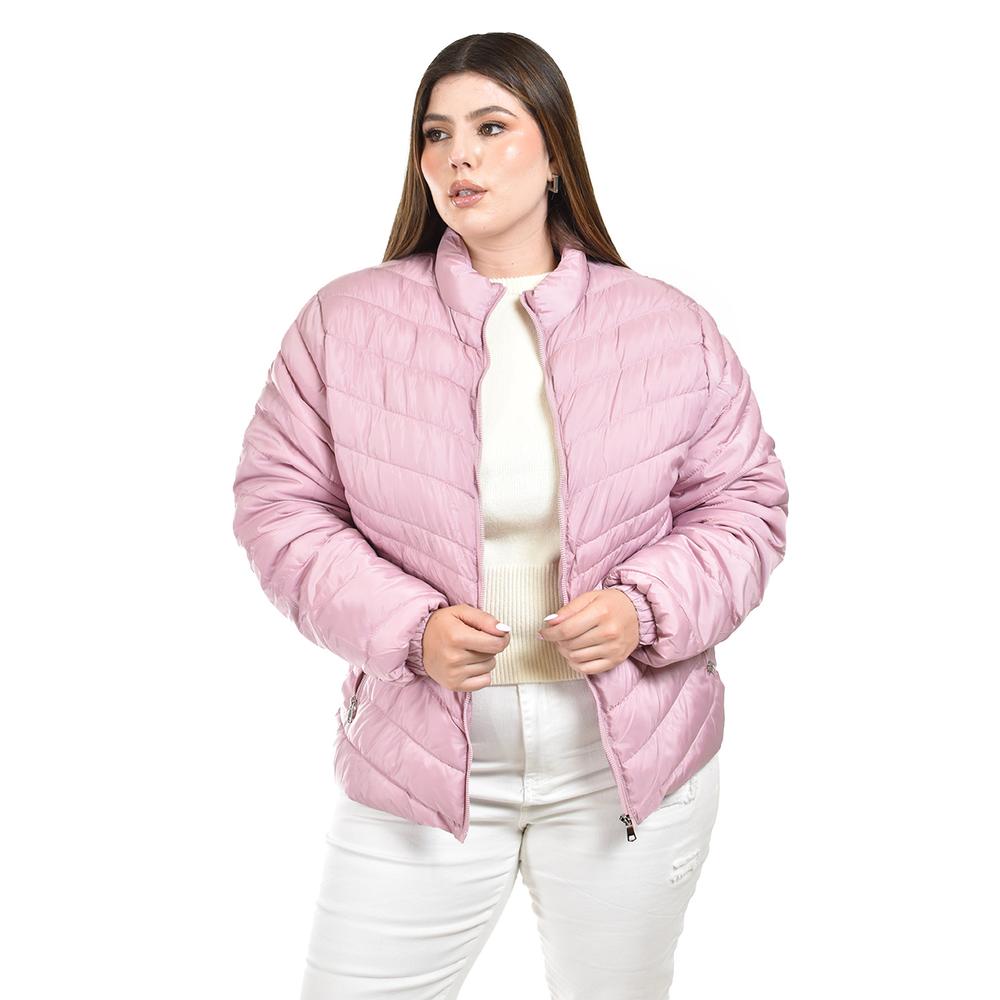 Foto 6 pulgar | Chamarra Acolchada Roman Fashion Rosa para Mujer