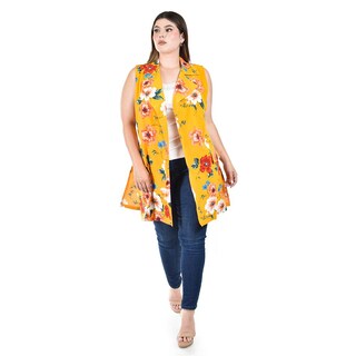 Foto 1 | Chaleco Estampado Floral Roman Fashion para Mujer