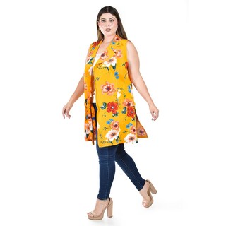 Foto 2 | Chaleco Estampado Floral Roman Fashion para Mujer