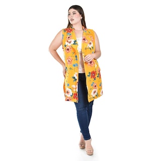Foto 4 | Chaleco Estampado Floral Roman Fashion para Mujer