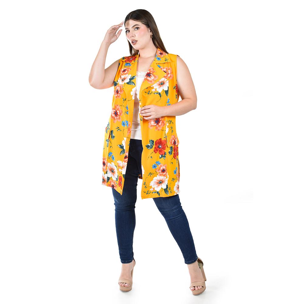 Foto 6 pulgar | Chaleco Estampado Floral Roman Fashion para Mujer