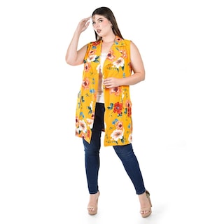 Foto 5 | Chaleco Estampado Floral Roman Fashion para Mujer