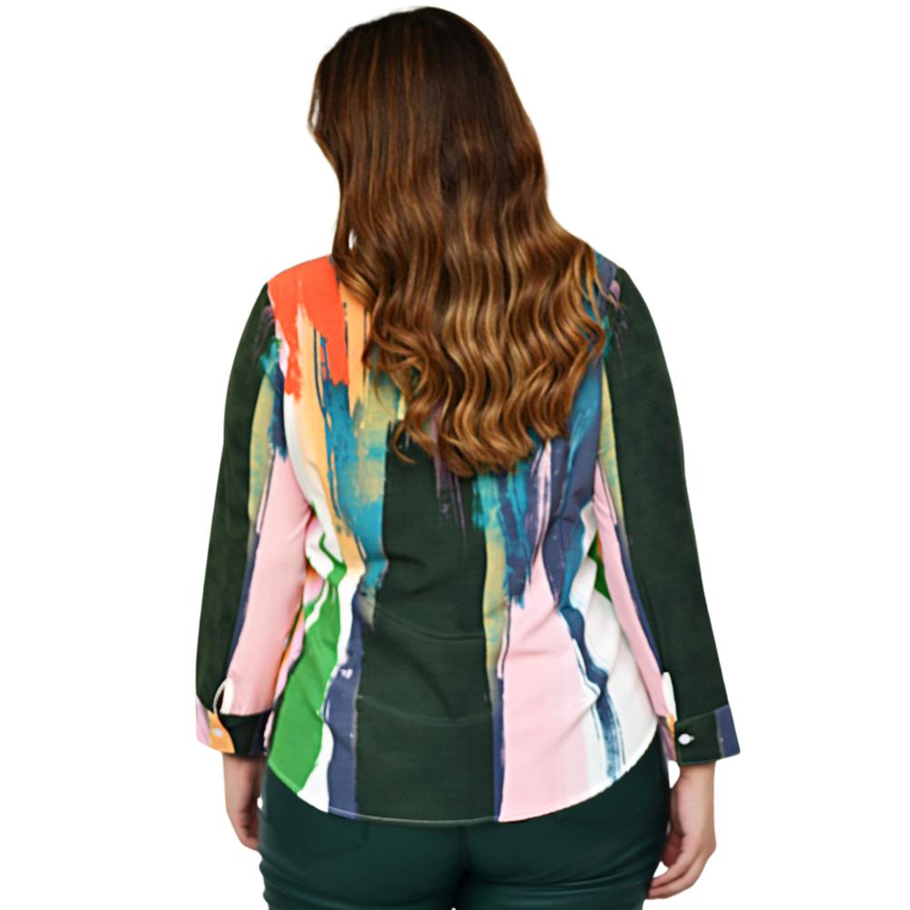 Foto 4 pulgar | Camisa Roman Fashion S-MZ-2027-BLANCO-ALL Multicolor Tallas Extras