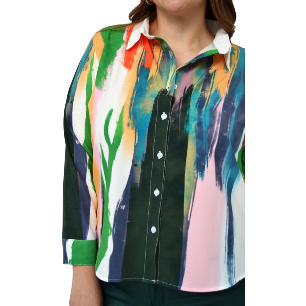 Foto 5 pulgar | Camisa Roman Fashion S-MZ-2027-BLANCO-ALL Multicolor Tallas Extras