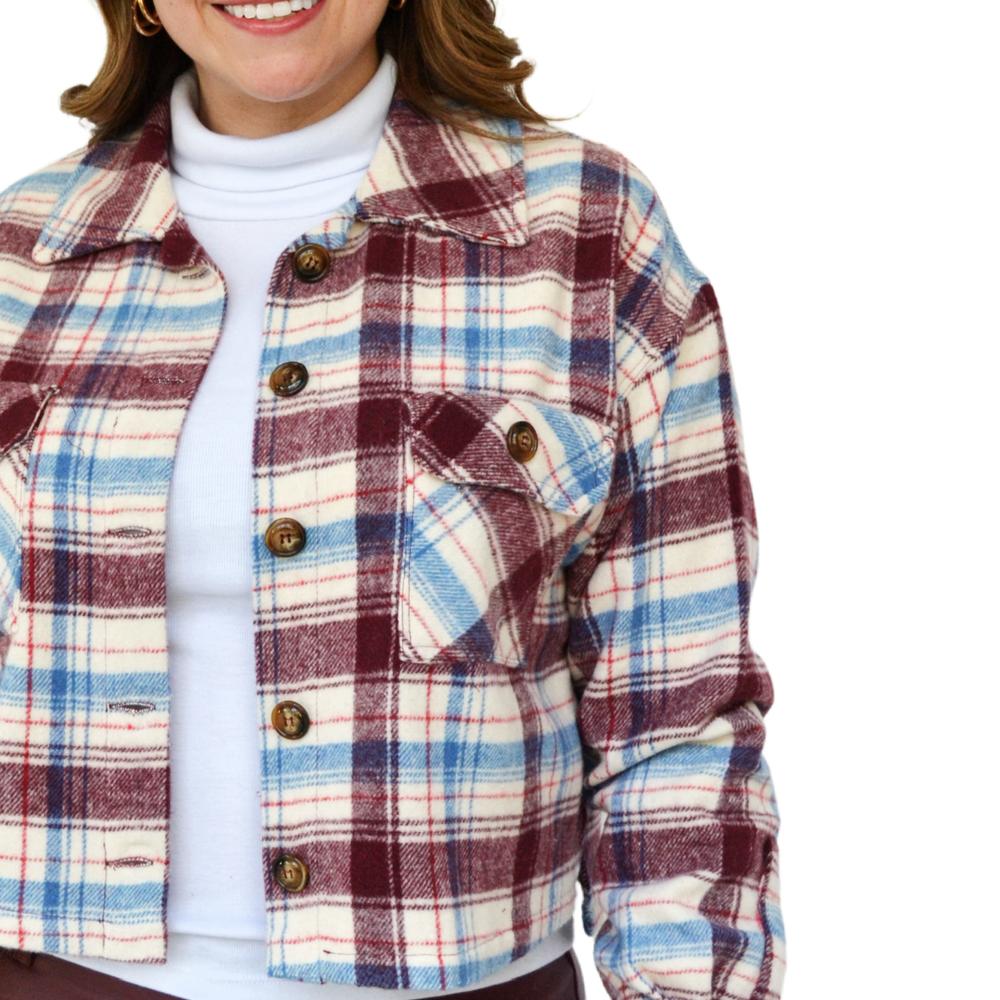 Foto 5 pulgar | Sobrecamisa De Lana Roman Fashion-tallas Extras 2071 color Vino