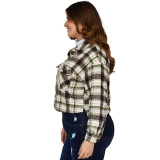 Foto 2 | Sobrecamisa De Lana Roman Fashion-tallas Extras 2071 color Verde