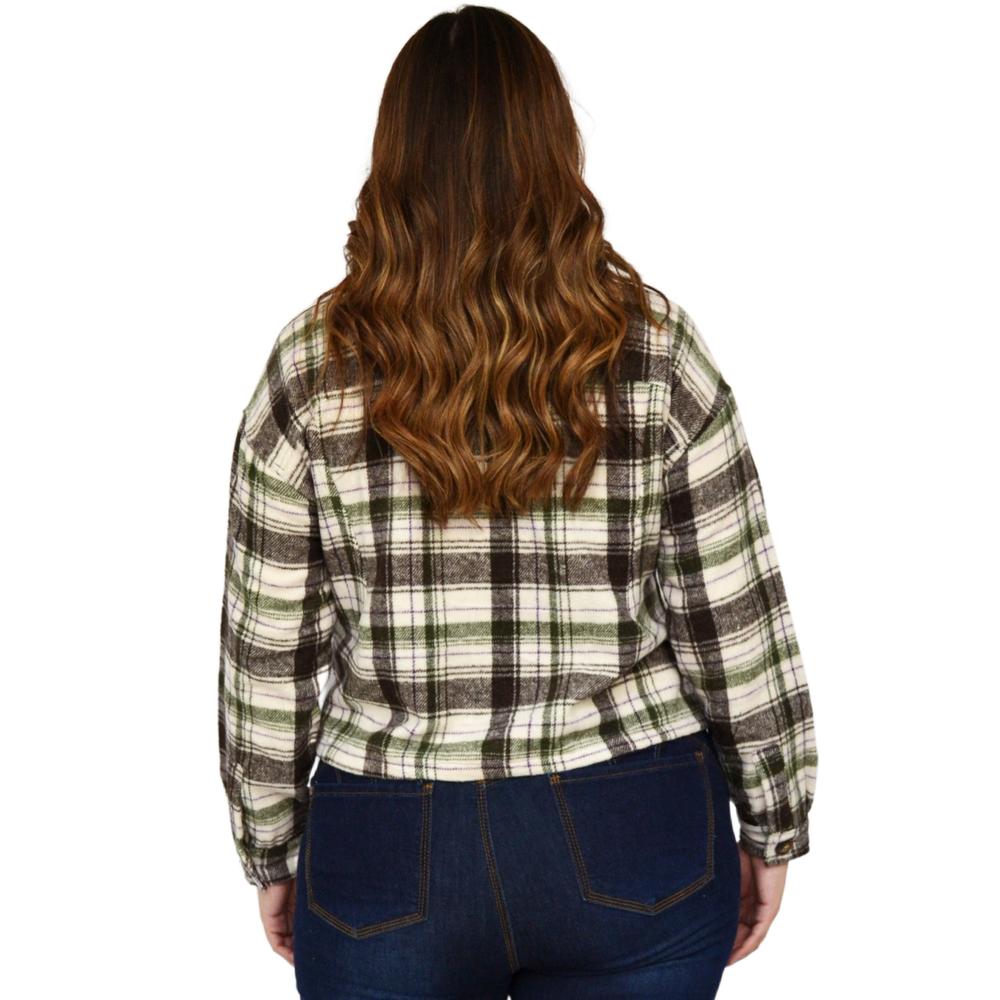 Foto 4 pulgar | Sobrecamisa De Lana Roman Fashion-tallas Extras 2071 color Verde