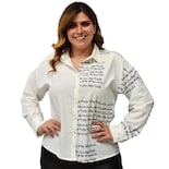 Camisa Letters Roman Fashion Tallas Extras 741 color Blanco