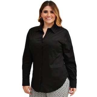 Foto 2 | Camisa Entallada Roman Fashion color Negro