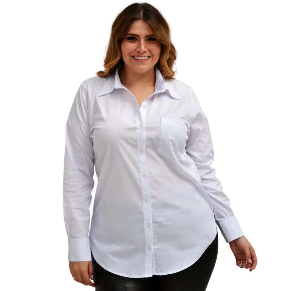 Foto 2 pulgar | Camisa Entallada Roman Fashion color Blanco