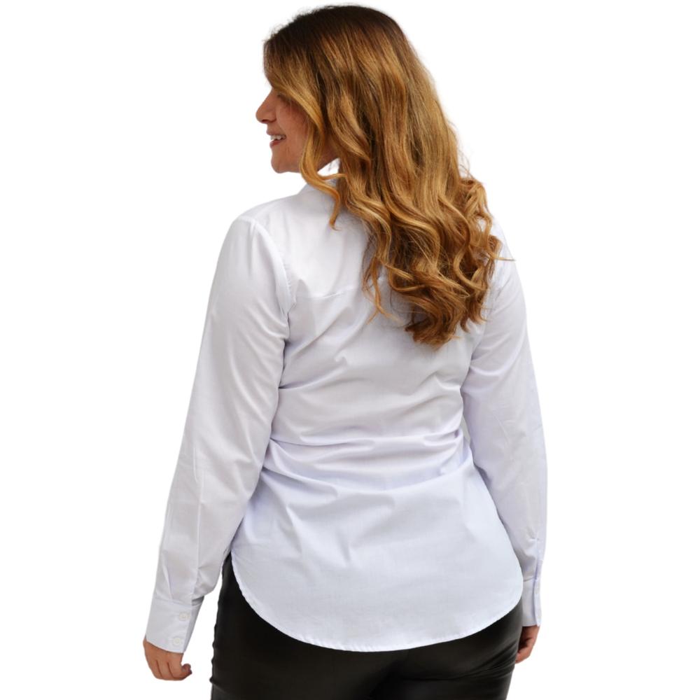 Foto 4 pulgar | Camisa Entallada Roman Fashion color Blanco
