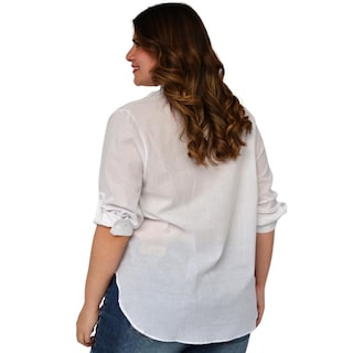 Foto 3 | Camisa Oversize Roman Fashion 0707 color Blanco Tallas Extra